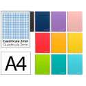 CUADERNO ESPIRAL LIDERPAPEL DIN A4 WITTY TAPA DURA 80H 90GR MILIMETRADO 2MM COLORES SURTIDOS