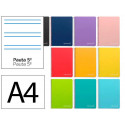 CUADERNO ESPIRAL LIDERPAPEL DIN A4 WITTY TAPA DURA 80H 90GR RAYADO MONTESSORI 5MM COLORES SURTIDOS