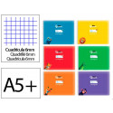 LIBRETA LIDERPAPEL PAUTAGUIA TAPA CARTONCILLO 32H DIN A5+ 75GR CUADRICULADO PAUTADO 6MM APAISADA CON