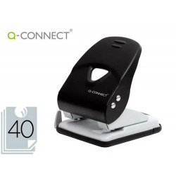 TALADRADOR Q-CONNECT KF14221 2 TALADROS COLOR NEGRO ABERTURA 3,5 MM CAPACIDAD 40 HOJAS