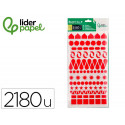 GOMETS LIDERPAPEL FIGURAS SURTIDAS BOLSA DE 20 HOJAS CIRCULOS TRIANGULOS ESTRELLAS CUADRADOS COLORES