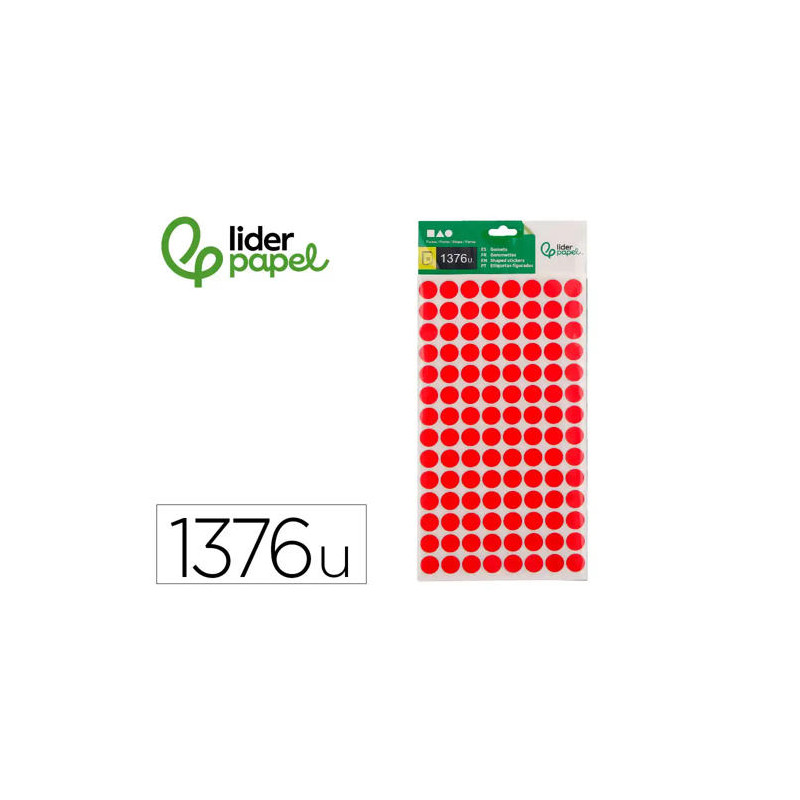 GOMETS LIDERPAPEL FIGURAS SURTIDAS BOLSA DE 12 HOJAS FIGURAS GEOMETRICAS PEQUEÑAS COLORES SURTIDOS