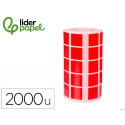 GOMETS LIDERPAPEL AUTOADHESIVO S CUADRADO 20X20 MM AZUL ROLLO DE 2000 UNIDADES EN CAJA DE CARTON