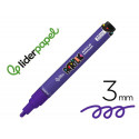 ROTULADOR LIDERPAPEL ACRYLIC BASE AGUA TODO TIPO DE SUPERFICIE PUNTA REDONDA 3 MM PURPURA