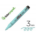 ROTULADOR LIDERPAPEL ACRYLIC BASE AGUA TODO TIPO DE SUPERFICIE PUNTA REDONDA 3 MM VERDE MENTA