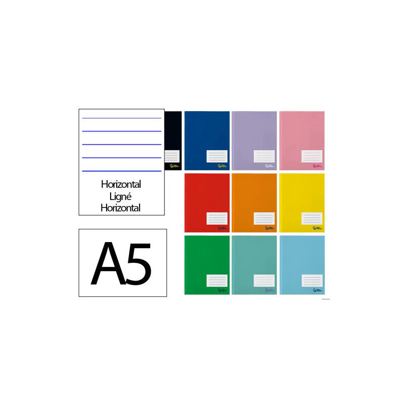 LIBRETA LIDERPAPEL SMART A5 PLUS 32 HOJAS 75G/M2 HORIZONTAL CON MARGEN