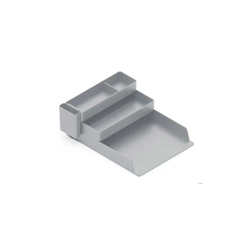 BANDEJA SOBREMESA PLASTICO Q-CONNECT ORGANIZADOR DE ESCRITORIO CON 4 DEPARTAMENTOS COLOR GRIS