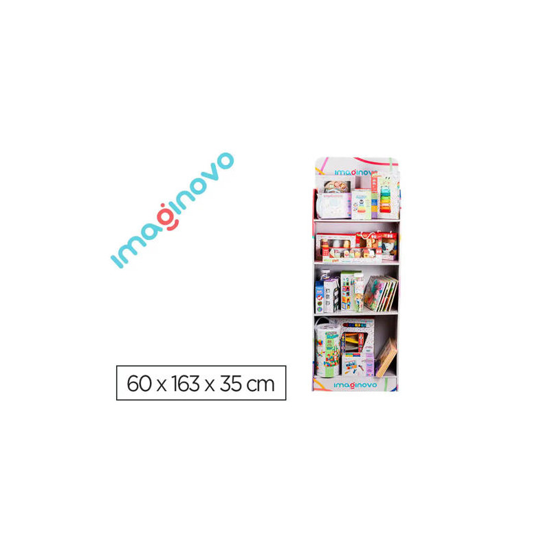 EXPOSITOR IMAGINOVO JUEGOS INFANTILES DE SUELO CARTON CON 28 JUEGOS Y 22 PUZLES SURTIDOS 60X163X35CM