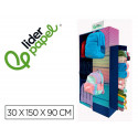 MOCHILA Y ESTUCHE PORTATODO LIDERPAPEL EXPOSITOR DE SUELO CARTON CON 77 UNIDADES SURTIDAS 30X150X90 