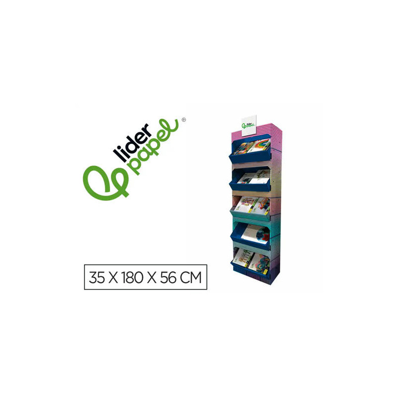 BLOC TRABAJOS MANUALES LIDERPAPEL EXPOSITOR DE SUELO CARTON CON 160 UNIDADES SURTIDAS 35X180X56 CM
