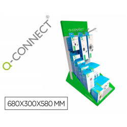 REGLETA Q-CONNECT ENCHUFE MULTIPLE EXPOSITOR DE SOBREMESA CON 10 UNIDADES SURTIDAS 680X300X580 MM