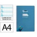 CUADERNO ESPIRAL LIDERPAPEL DI N A4 PAUTAGUIA TAPA BLANDA 80H 75 GR CUADRO PAUTADO 5MM COLOR AZUL