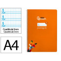 CUADERNO ESPIRAL LIDERPAPEL DI N A4 PAUTAGUIA TAPA BLANDA 80H 75 GR CUADRO PAUTADO 5MM COLOR NARANJA