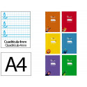 LIBRETA LIDERPAPEL PAUTAGUIA TAPA CARTONCILLO 32H DIN A4 75GR CUADRICULADO PAUTADO 4MM CON MARGEN 6 