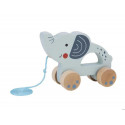 JUEGO INFANTIL IMAGINOVO MADERA ELEFANTE PARA ARRASTRAR CON RUEDAS +12 MESES 13,4X10X5,4CM