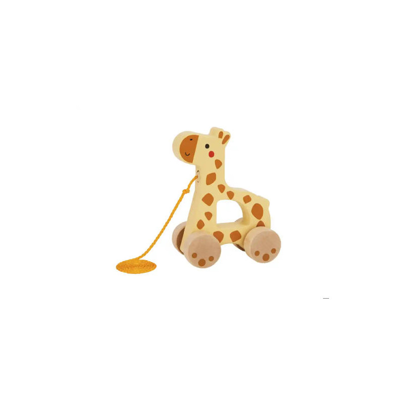 JUEGO INFANTIL IMAGINOVO MADERA JIRAFA PARA ARRASTRAR CON RUEDAS +12 MESES 16X12X5,4CM