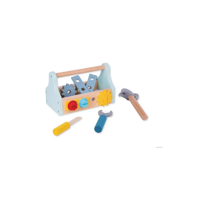 JUEGO INFANTIL IMAGINOVO MADERA MALETIN DE HERRAMIENTAS +3 AÑOS 18 PIEZAS 21,4X13,2X11CM