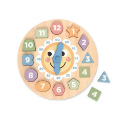 JUEGO INFANTIL IMAGINOVO MADERA RELOJ +3 AÑOS 13 PIEZAS 29X29X3,5CM