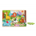 PUZLE INFANTIL IMAGINOVO MADERA 3D ANIMALES +12 MESES 8 PIEZAS 29,5X22X1,7CM