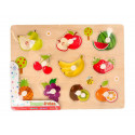 PUZLE INFANTIL IMAGINOVO MADERA FRUTAS +18 MESES 10 PIEZAS 30X22,5X1,5CM