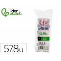 OJO ADHESIVO LIDERPAPEL TAMAÑOS Y COLORES SURTIDOS 5 BOTES ADAPTABLES CON 578 UNIDADES