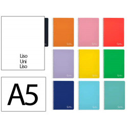 CUADERNO ESPIRAL LIDERPAPEL DIN A5 WITTY TAPA DURA 80H 90GR LISO SIN MARGEN COLORES SURTIDOS
