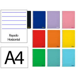 CUADERNO ESPIRAL LIDERPAPEL A4 MICRO SMART TAPA BLANDA 80H 75GR HORIZONTAL 7MM DOBLE MARGEN 4 TALADR