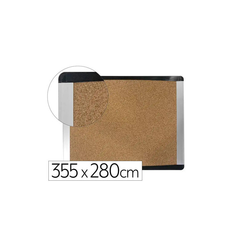PIZARRA CORCHO BI-OFFICE INKA RECICLADO MARCO DE ALUMINIO 355X280 CM