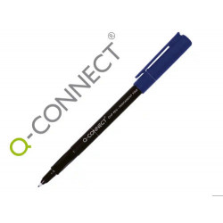 ROTULADOR Q-CONNECT RETROPROYECCION PUNTA FIBRA SUPER FINA REDONDA 0.5 MM PERMANENTE AZUL