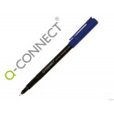 ROTULADOR Q-CONNECT RETROPROYECCION PUNTA FIBRA SUPER FINA REDONDA 0.5 MM PERMANENTE AZUL