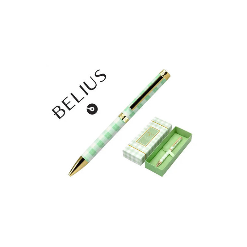 ROLLER BELIUS PICNIC ALUMINIO COLOR VERDE DORADO TINTA COLOR NEGRO CAJA DE DISEÑO