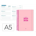 AGENDA ESCOLAR LIDERPAPEL 25-26 ESPIRAL BASIC ROSA SEMANA VISTA A5 BILINGE PAPELFSC 70 GR
