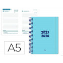 AGENDA ESCOLAR LIDERPAPEL 25-26 ESPIRAL BASIC AZUL DIA PAGINA A5 BILINGE PAPEL FSC 70 GR