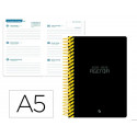 AGENDA ESCOLAR LIDERPAPEL 25-26 ESPIRAL CLASSIC NEGRO SEMANA VISTA A5 BILINGE PAPELFSC 70 GR