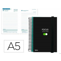 AGENDA ESCOLAR LIDERPAPEL 25-26 ESPIRAL PERSONALIZABLE DIA PAGINA A5 BILINGE PAPEL FSC 70 GR