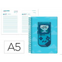 AGENDA ESCOLAR LIDERPAPEL 25-26 ESPIRAL GAME ON AZUL DIA PAGINA A5 BILINGE PAPEL FSC 80 GR