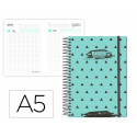 AGENDA ESCOLAR LIDERPAPEL 25-26 ESPIRAL PATTERNS TRIANGULOS DIA PAGINA A5 BILINGE PAPEL FSC