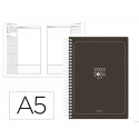 AGENDA ESCOLAR ANTARTIK 25-26 ESPIRAL ESSENTIALS NEGRO DIA PAGINA A5 BILINGE PAPEL FSC 80 GR