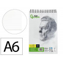 BLOC DIBUJO LIDERPAPEL ESBOZOS ESPIRAL DIN A6 105X148MM 100 HOJAS 90GR/M2 SIN RECUADRO