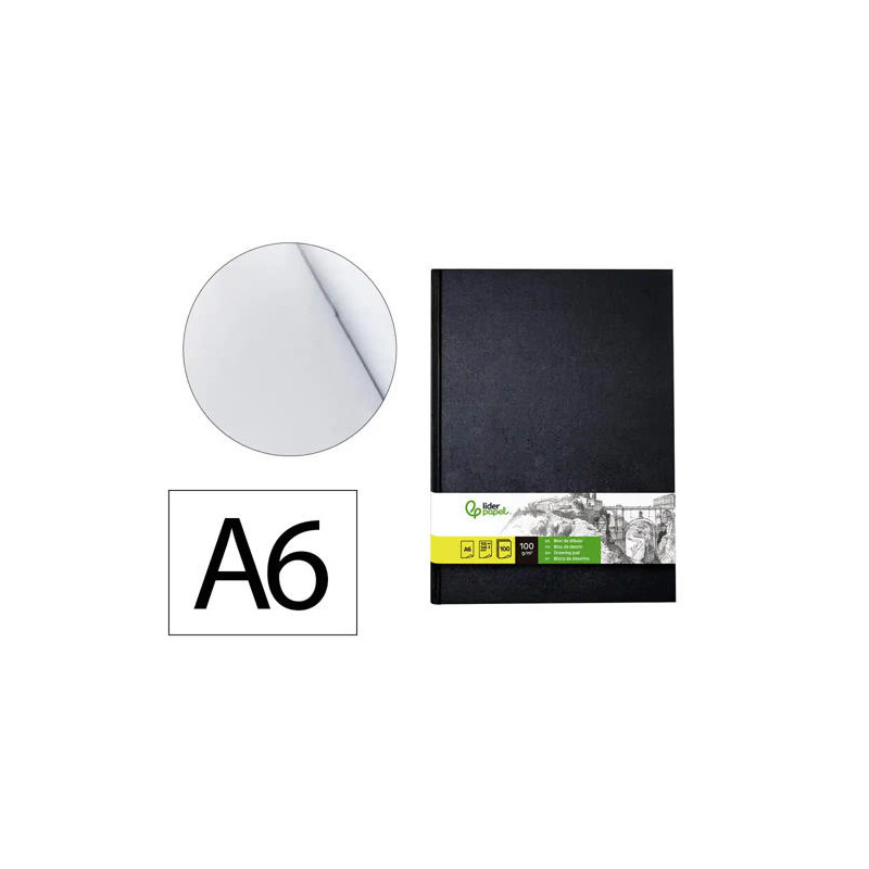 BLOC DIBUJO LIDERPAPEL ESBOZOS ENCUADERNADO DIN A6 148X105 MM 100 HOJAS 100 GR/M2