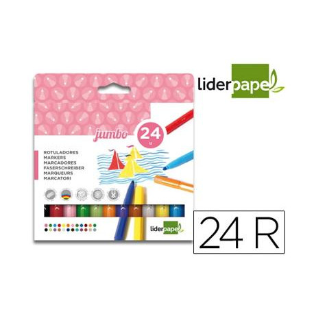 ROTULADOR LIDERPAPEL JUMBO CAJA DE 24 UNIDADES COLORES SURTIDOS ROTULADOR LIDERPAPEL JUMBO CAJA DE 24 UNIDADES COLORES SURTIDOS