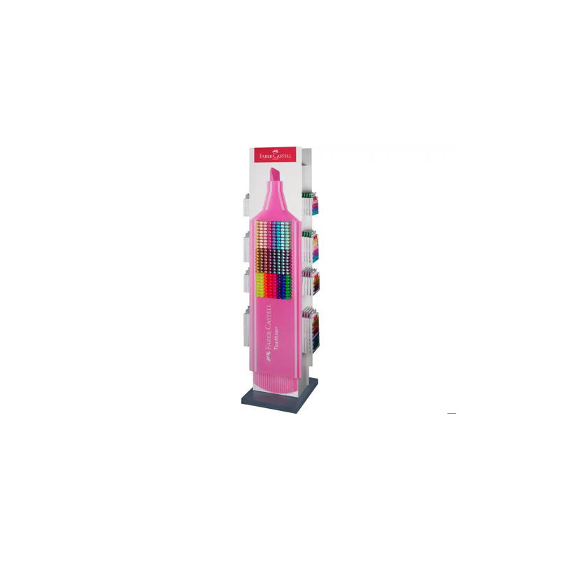 ROTULADOR FABER CASTELL FLUORESCENTE FAMILIA TEXTLINER EXPOSITOR DE SUELO 480 UNIDADES COLORES SURTI