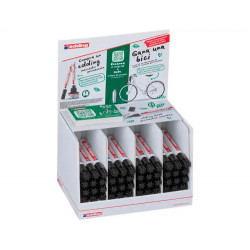 ROTULADOR EDDING MARCADOR PERMANENTE 3000 NEGRO EXPOSITOR DE 48 UNIDADES + 2 BOTELLAS ALUMINIO RECIC