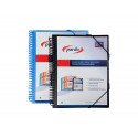 CARPETA PARDO ESCAPARATE POLIPROPILENO ESPIRAL 60 FUNDAS PERSONALIZABLE COLOR AZUL