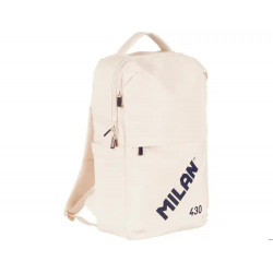 MOCHILA ESCOLAR MILAN CON CIERRE DE SEGURIDAD 15 LITROS 430 SINCE 1918 COLOR BEIGE