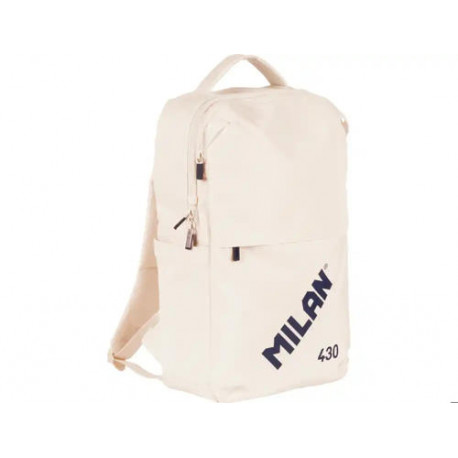 MOCHILA ESCOLAR MILAN CON CIERRE DE SEGURIDAD 15 LITROS 430 SINCE 1918 COLOR BEIGE MOCHILA ESCOLAR MILAN CON CIERRE DE SEGURIDAD 15 LITROS 430 SINCE 1918 COLOR BEIGE