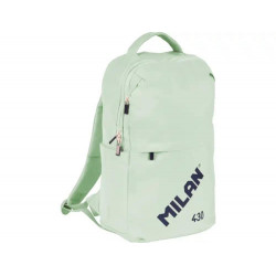 MOCHILA ESCOLAR MILAN CON CIERRE DE SEGURIDAD 15 LITROS 430 SINCE 1918 COLOR VERDE