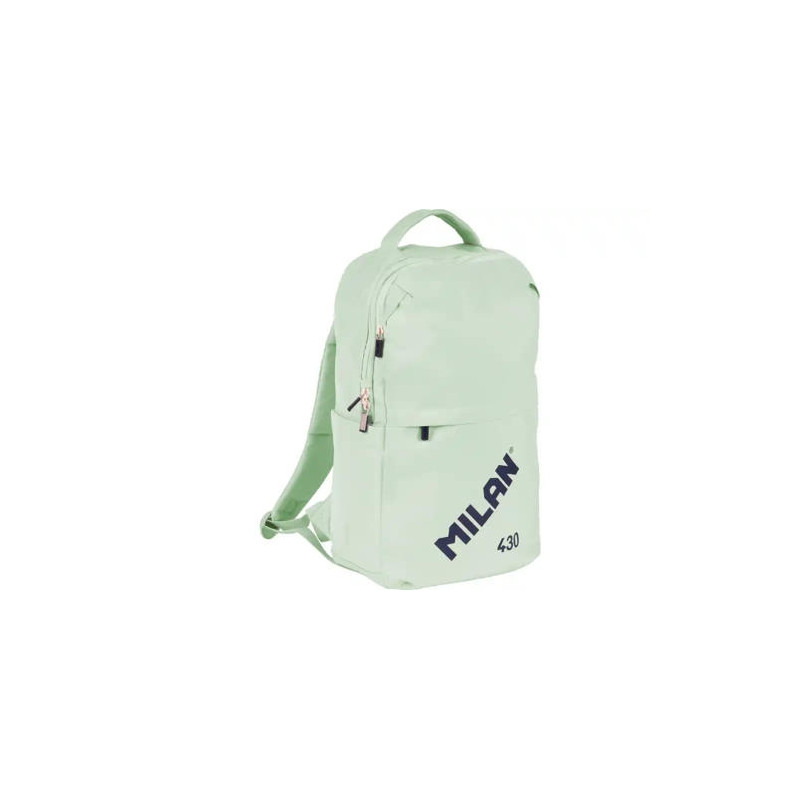 MOCHILA ESCOLAR MILAN CON CIERRE DE SEGURIDAD 15 LITROS 430 SINCE 1918 COLOR VERDE
