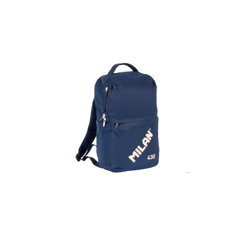 MOCHILA ESCOLAR MILAN CON CIERRE DE SEGURIDAD 15 LITROS 430 SINCE 1918 COLOR AZUL