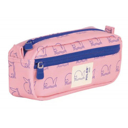 ESTUCHE PORTATODO MILAN RECTANGULAR 2 CREMALLERAS COLECCION 460 SINCE 1918 COLOR ROSA